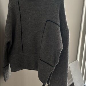 Zara Charcoal Turtleneck Sweater
